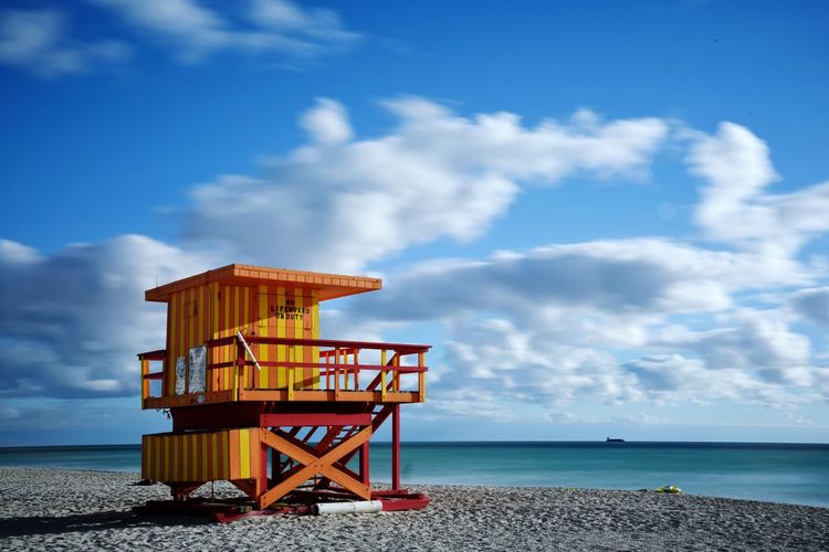 Miami beach -lifeguard house with art deco style