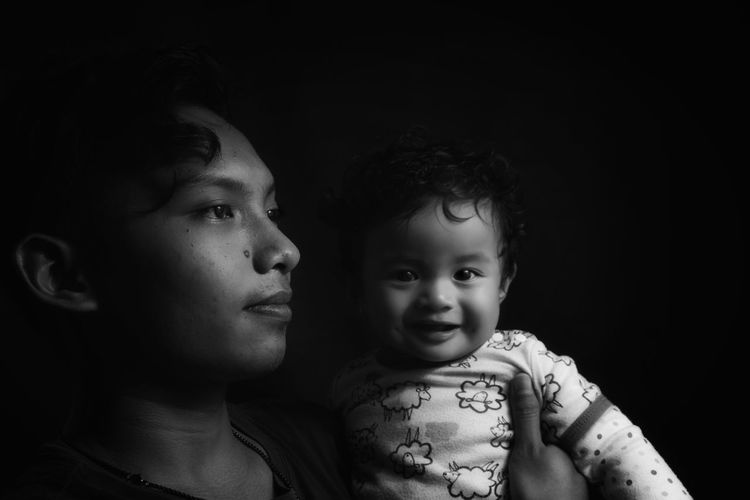 Portrait of mother and daughter