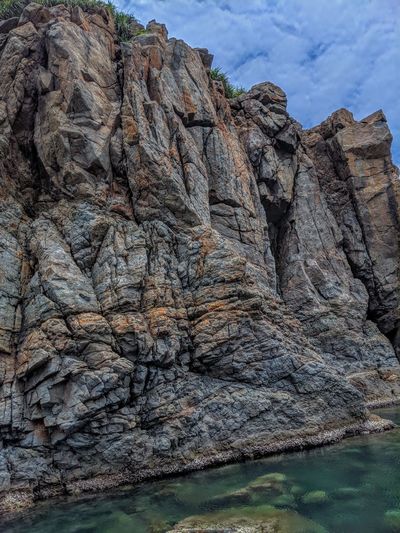 Picture of cliff from inside of a waterpool that we hiked to near da nang, vietnam.