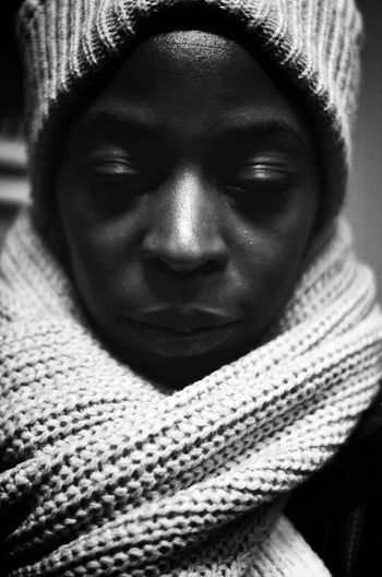 Close-up of beautiful woman