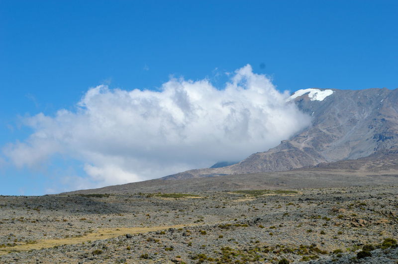 Scenic mountain against sky, mount kilimanjaro, tanzania