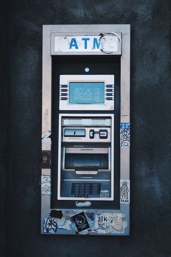 Atm machine at bank