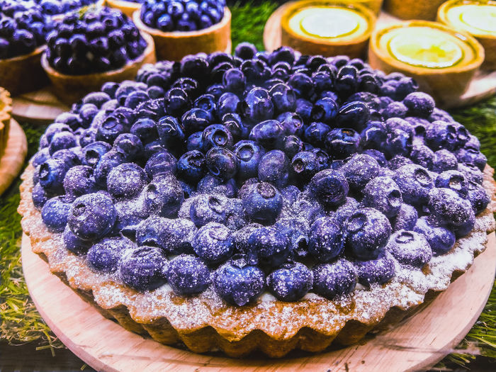 Close-up of blueberry  cake
