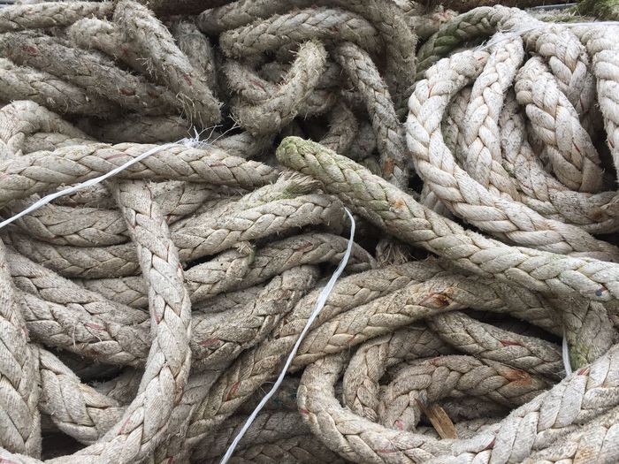 Full frame shot of tied up rope