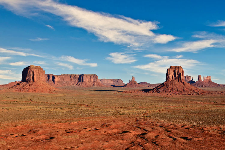Monument valley on the border between arizona and utah, united states