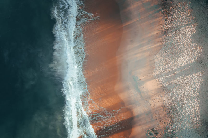 Close-up of water splashing in sea