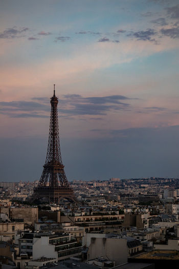 Eiffel tower, view from arc de triomphe