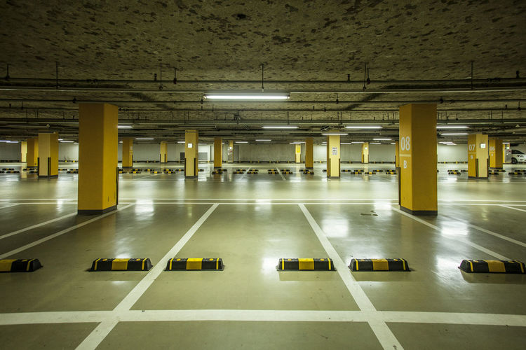 View of empty parking lot