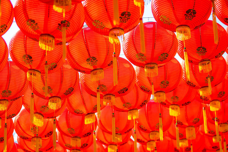 Full frame shot of illuminated lantern