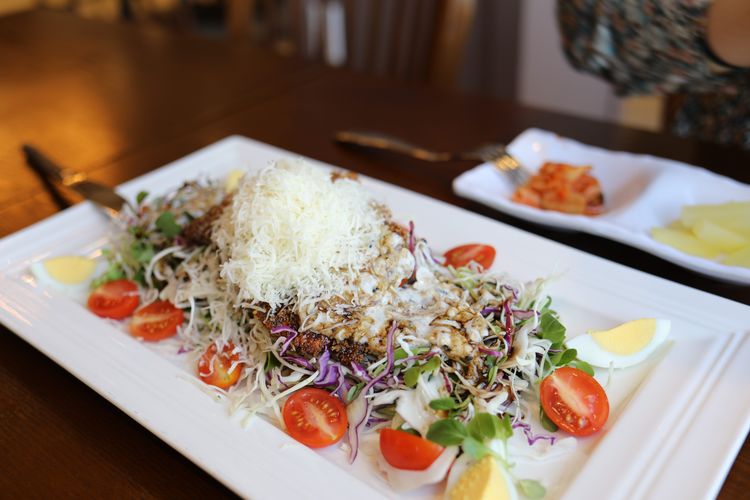 Close-up of meal served in plate