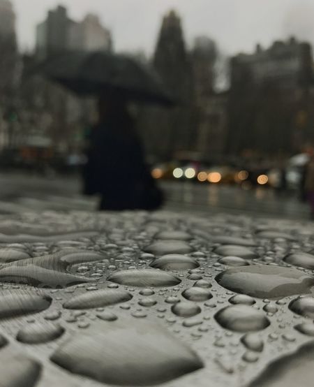 Close-up of wet road
