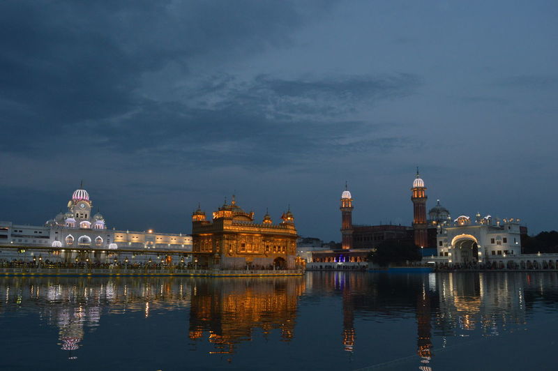 Reflection of sri harmandir sahib in pond