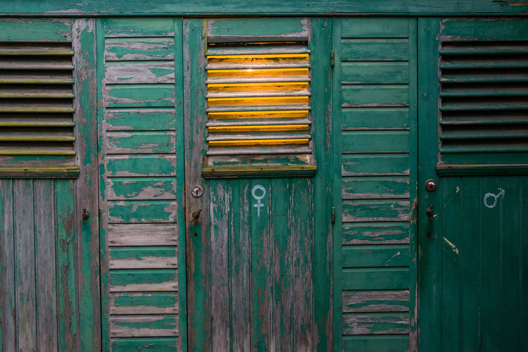 Full frame shot of closed wooden doors