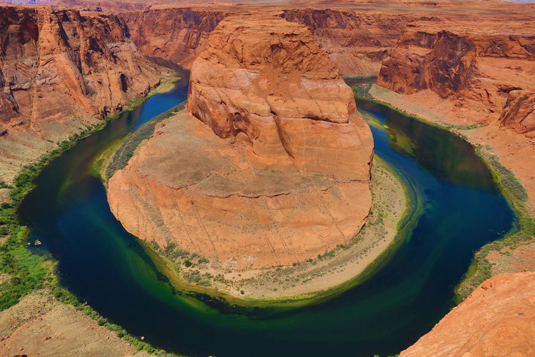 Aerial view of rock formations