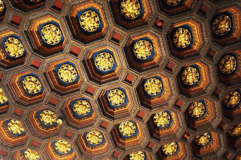 Full frame shot of ornate ceiling