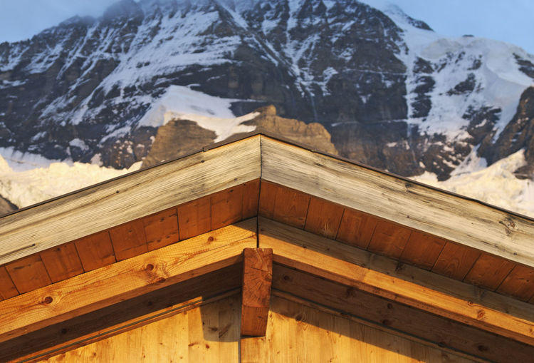Close-up of mountain range against sky