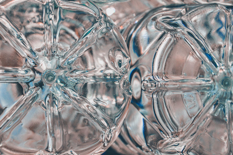 Full frame shot of plastic bottles