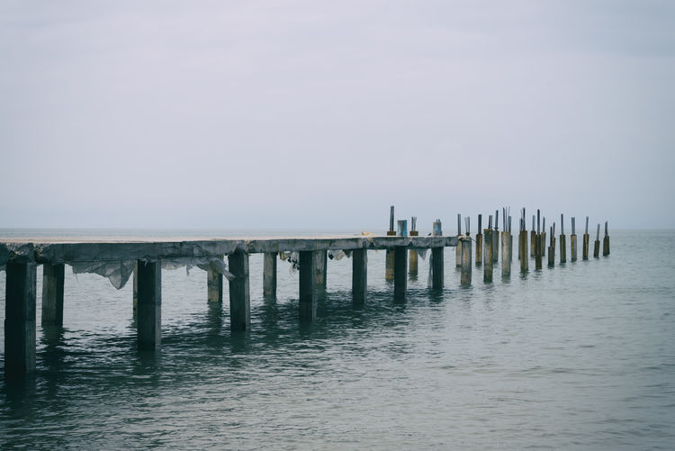 Remains of old pier