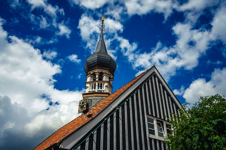 Low angle view of building against sky