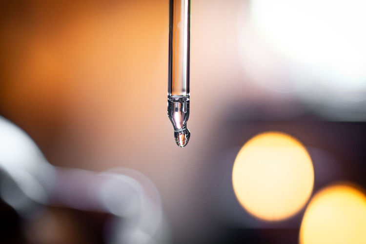 Close-up of ice crystals against blurred background
