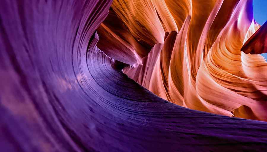 Antelope canyon - abstract background. travel and nature concept.