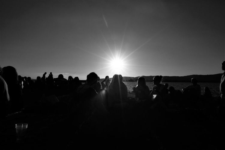 People at event against sky