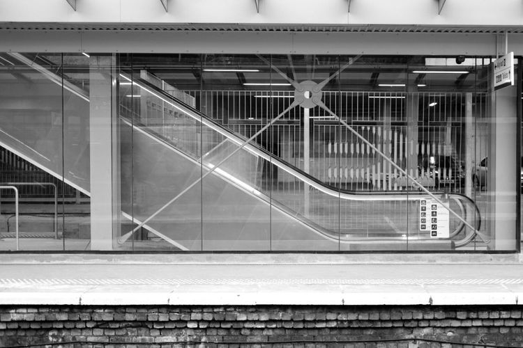 Escalator at haymarket railway station