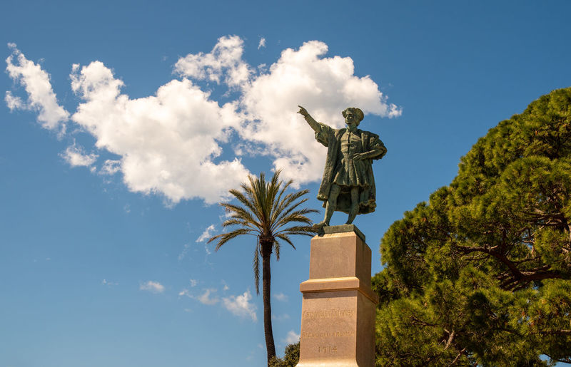 Monument dedicated to the genoese explorer, navigator and colonist christopher columbus 