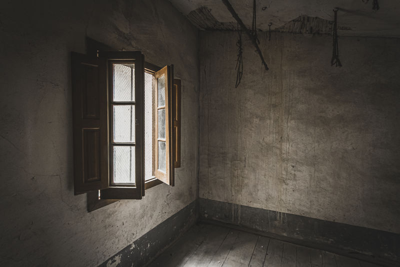Interior of abandoned building
