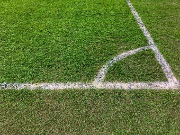 Corner marking on soccer field