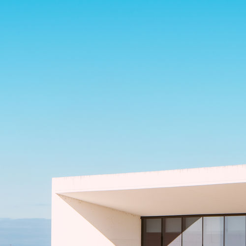 Modern architecture against clear sky
