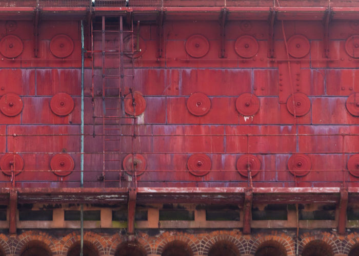 Full frame shot of red train