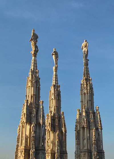 Close view of duomo rooftop 