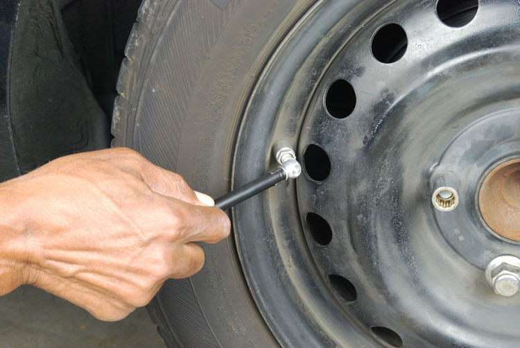 Close-up of cropped car