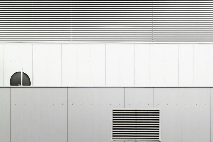 Steel facade of building