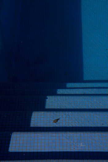 High angle view of man standing on street