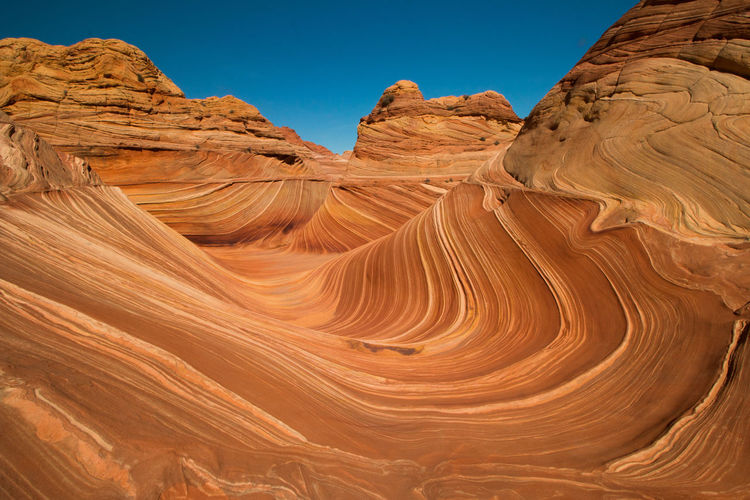 The wave rock formation in northern arizona