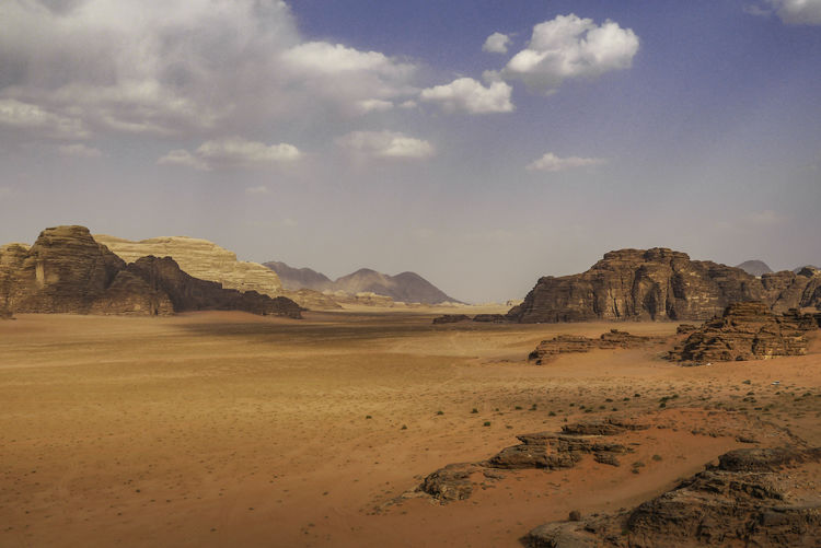 Scenic view of desert  landscape