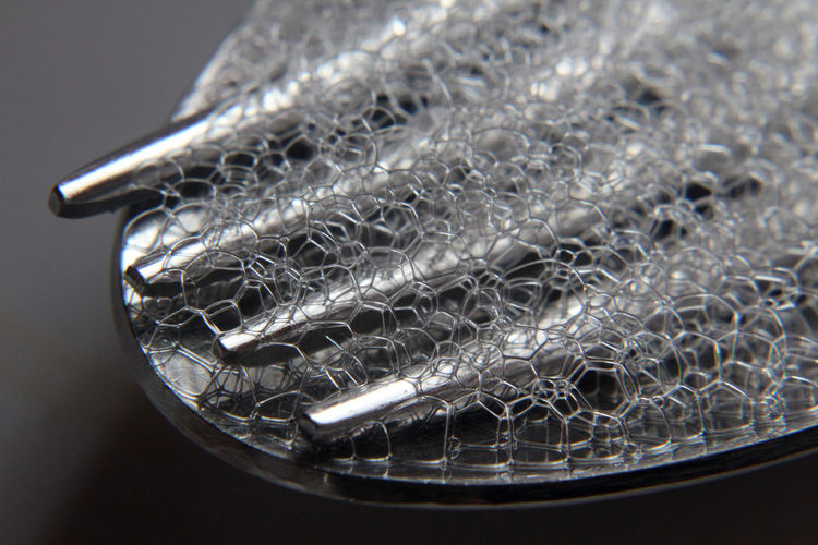 Close-up of bubbles on cutlery