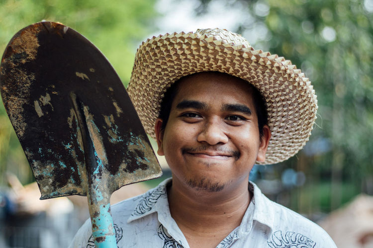 Portrait of man smiling