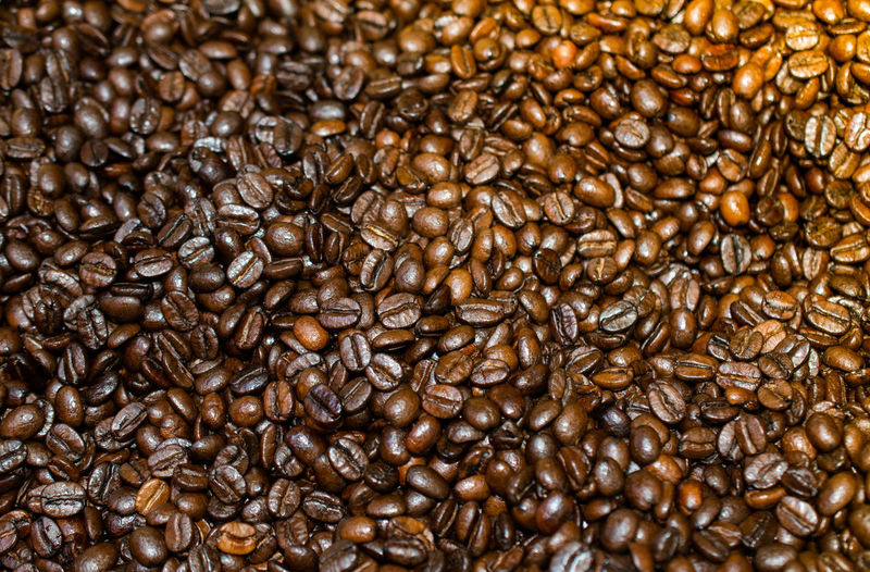 Coffee beans ready for the grinder background