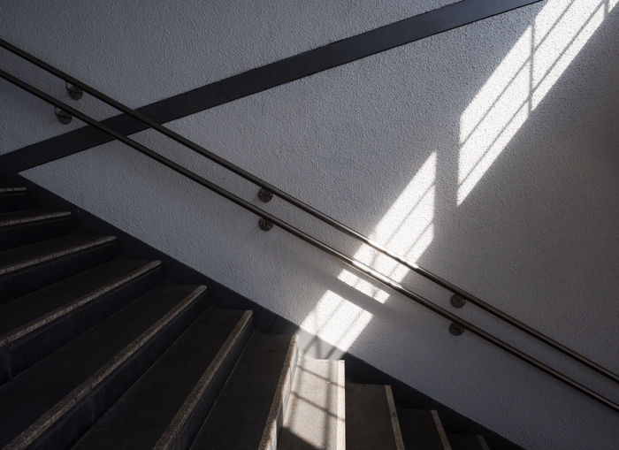 Low angle view of staircase against building