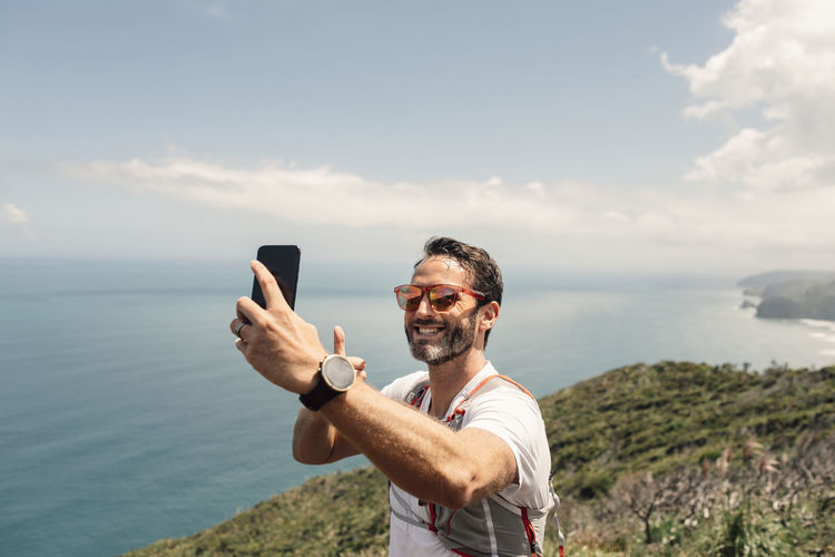 Man taking selfie