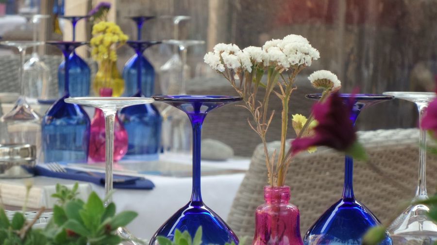 Close-up of drink in glass on table