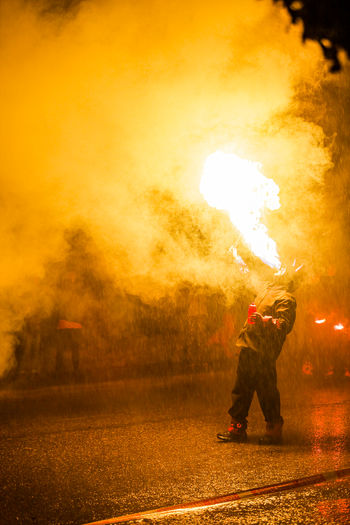 Valencian fallas celebrated in catalonia