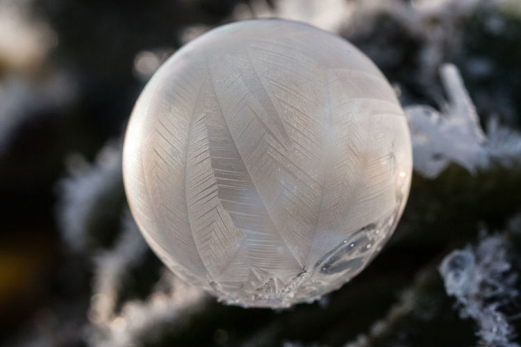 Close up of white ball