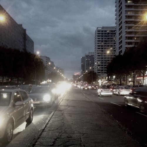 City street with buildings in background