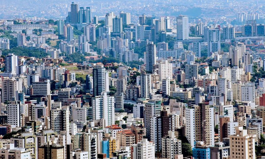 Aerial view of buildings in city