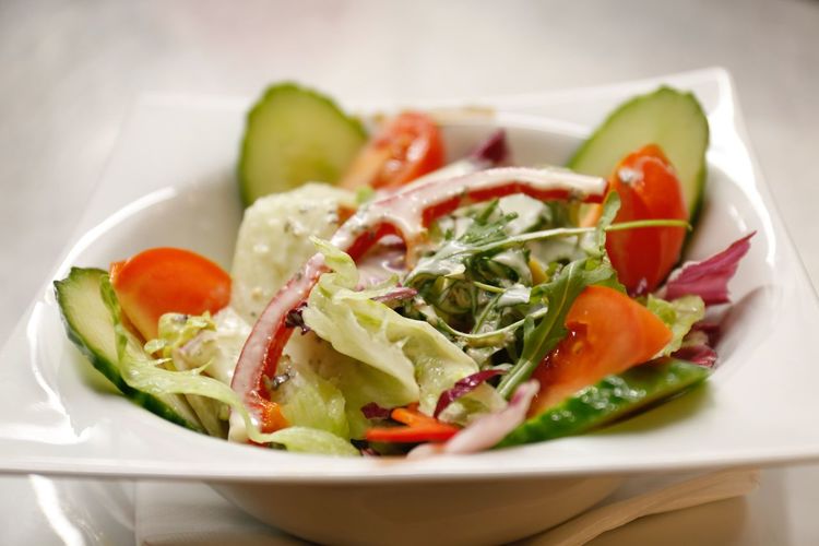 Close-up of salad served in bowl
