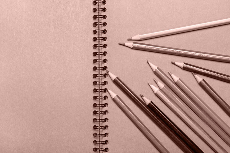 High angle view of pen on table